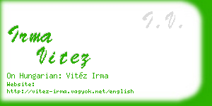 irma vitez business card